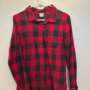 J. Crew Red and Black Plaid Shirt